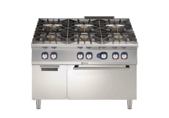 Cocina a gas 6 fuegos + horno con armario Electrolux 900 XP 391014