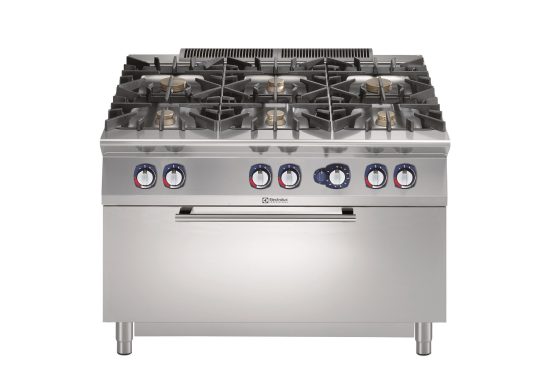 Cocina a gas 6 fuegos + horno grande Electrolux 900 XP 391015