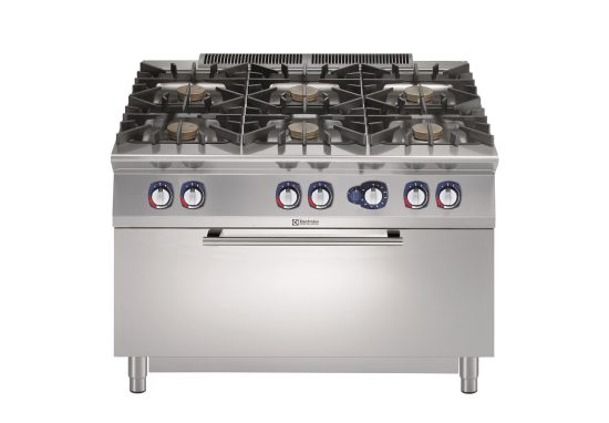 Cocina a gas 6 fuegos + horno grande Electrolux 900 XP 391016
