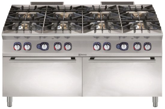 Cocina a gas 8 fuegos + 2 hornos Electrolux 900 XP 391017